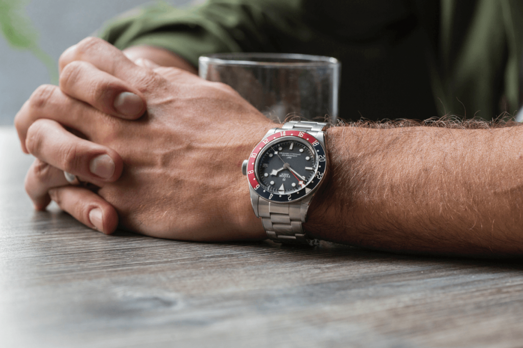 Tudor black bay on sale gmt wrist shot