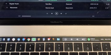 Pock on my MacBook Touch Bar